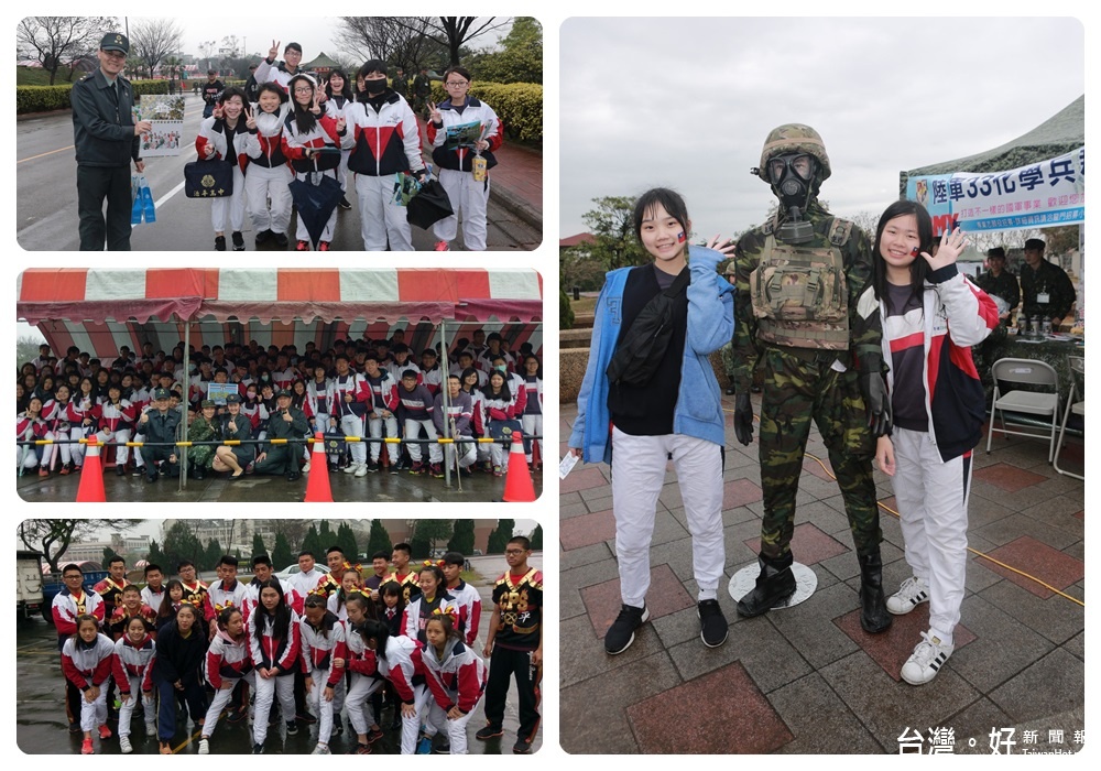 六軍團展示國軍重要裝備,使平時沒機會接觸國軍裝備的師生,藉此時機大開眼界。