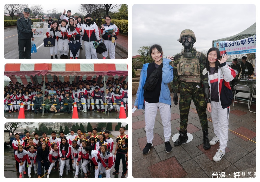 六軍團展示國軍重要裝備，使平時沒機會接觸國軍裝備的師生，藉此時機大開眼界。