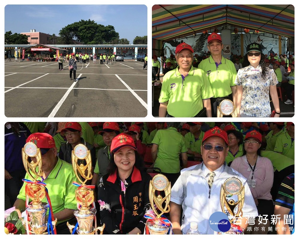楊梅區長青會長青樂活趣味運動會,在伯公岡集義祠廣場舉行。