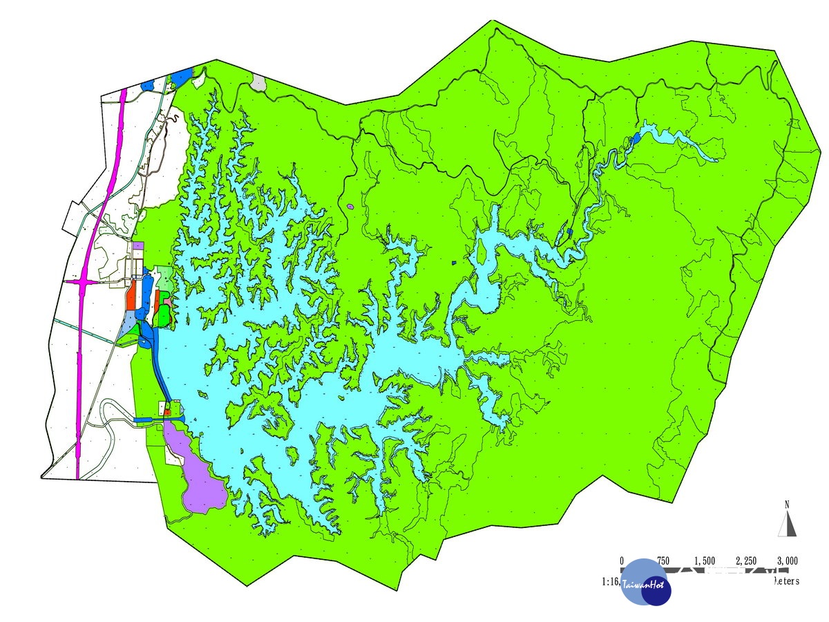 變更烏山頭水庫風景特定區計畫（配合水庫治理及穩定供計畫圖重製暨專案通盤檢討 ）案公開展覽示意圖