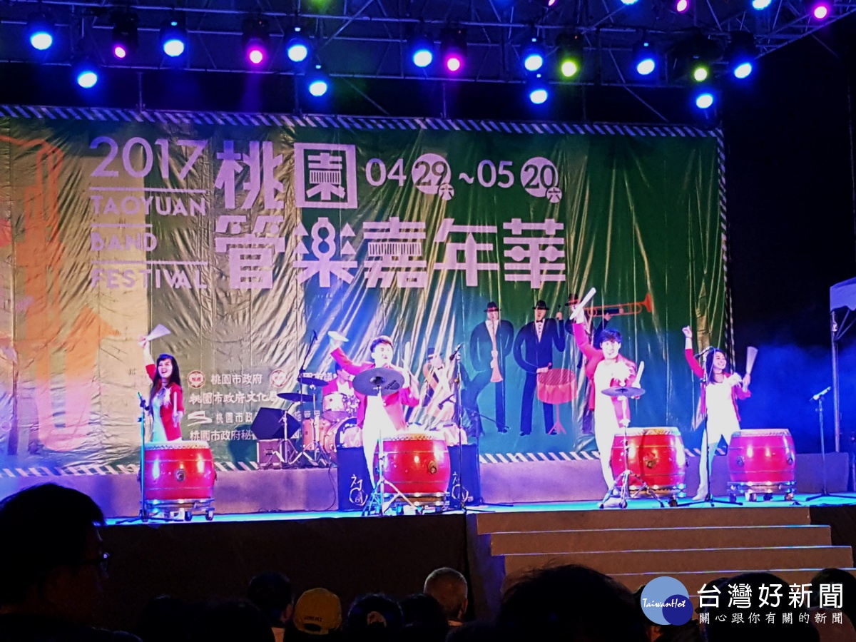 「2017桃園管樂嘉年華─鼓舞管樂夜」中，韓國擊光打擊樂團的精彩演出。