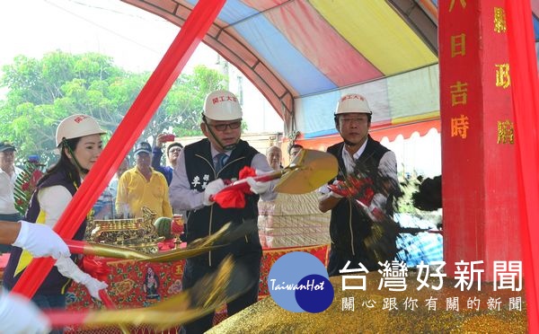 口湖烏麻園抽水站動土　解決居民淹水之苦