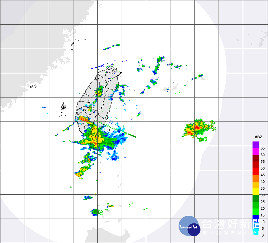 雷達回波圖(圖/中央氣象局提供)