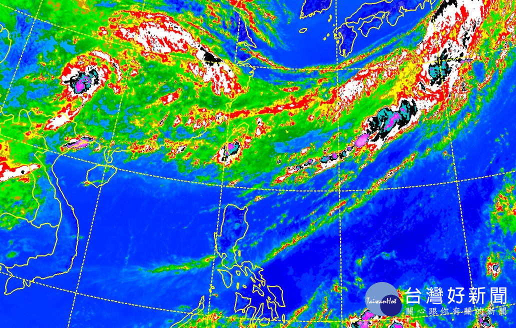 梅雨鋒籠罩　16至19日降雨最劇烈（圖／翻攝中央氣象局）