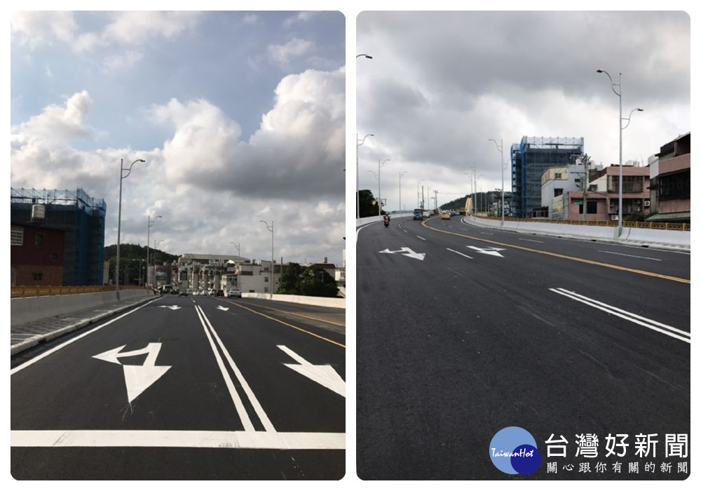楊梅區校前路交流道道路拓寬工程已竣工，民眾進出五楊高架更方便。