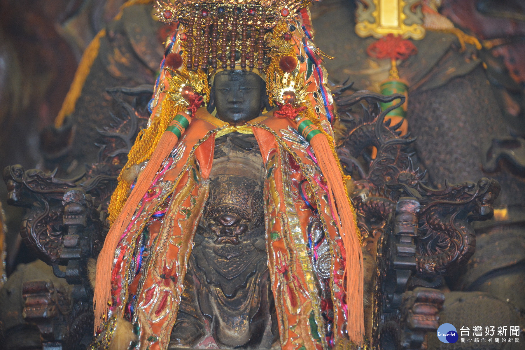 台灣開基台南佳里永昌宮奉祀有三百多年歷史的趙子龍神像。(圖/記者李文生攝) 