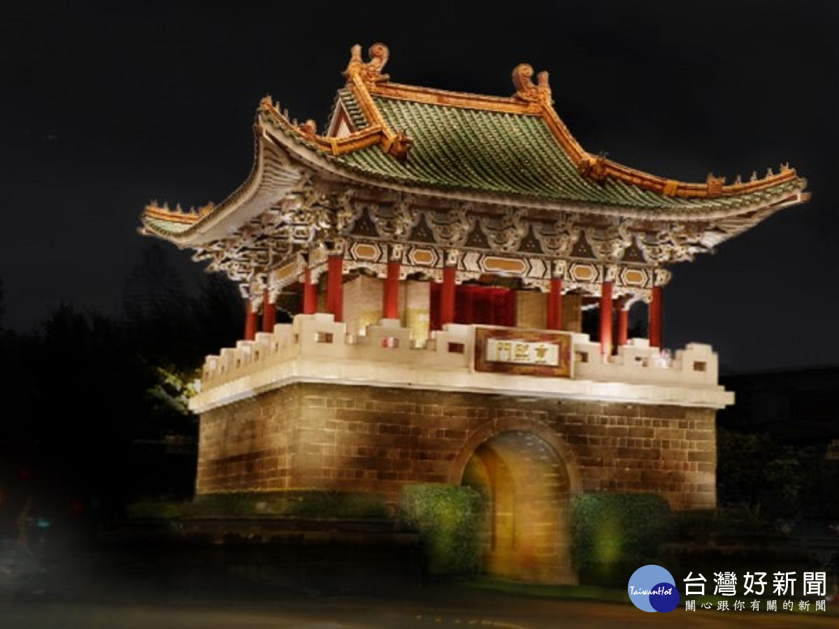 小南門夜景營造。(圖/台北市政府提供)