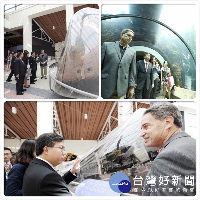 桃園市長鄭文燦率市府團隊,參訪位於洛杉磯的中華航空北美總部及美洲貨運中心。