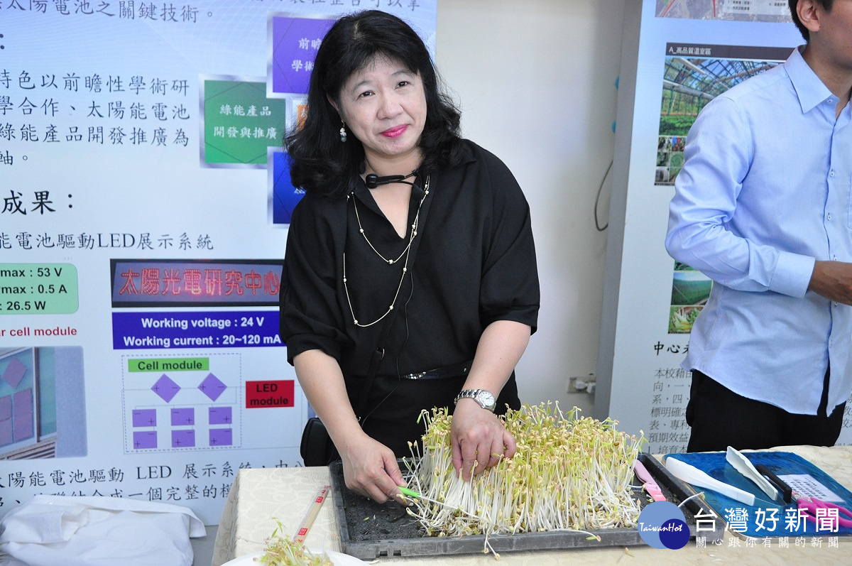 明道大學精緻農業學系邱凱瑩教授成功研發無毒芽菜育苗設備，改善種子發芽的時間與品質。