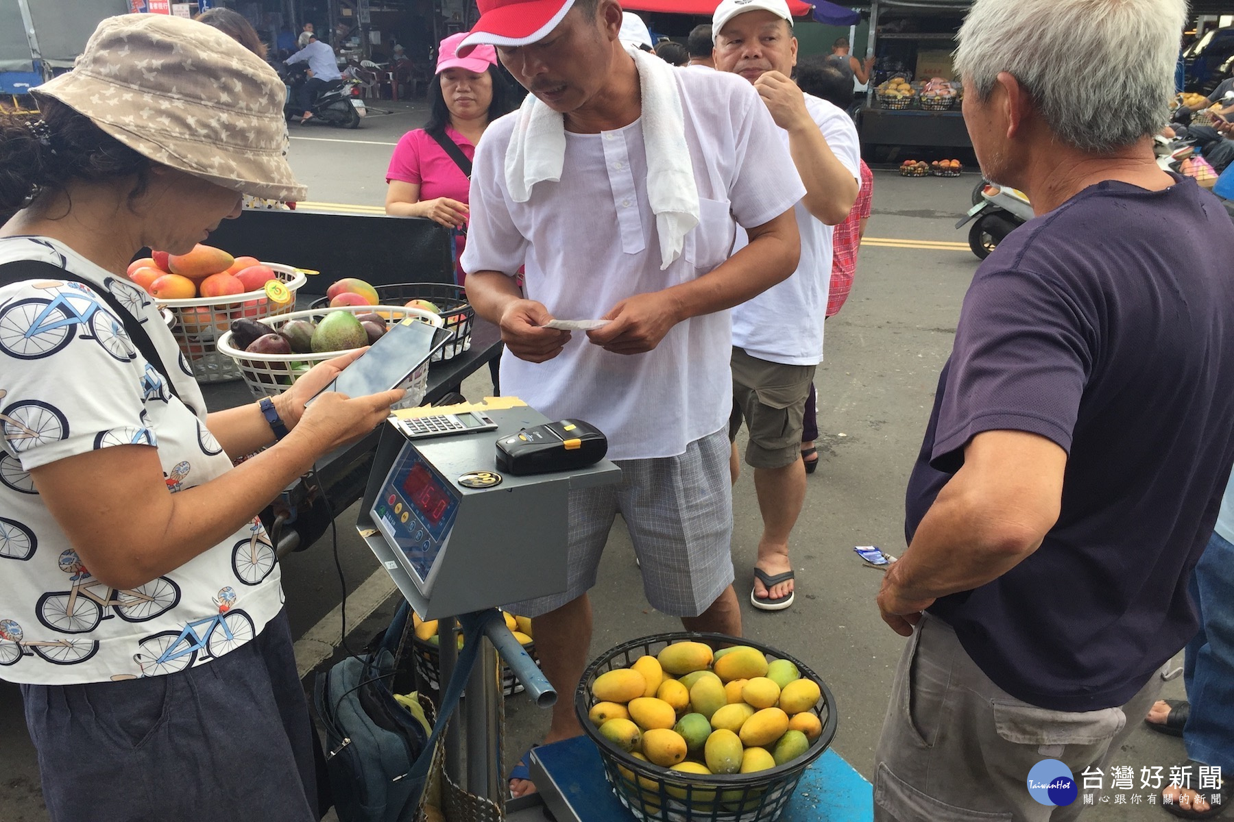 台灣土芒果在檨仔市流量幾乎沒有，物以稀為貴，目前的價格比愛文還高。(圖/記者黃芳祿攝) 