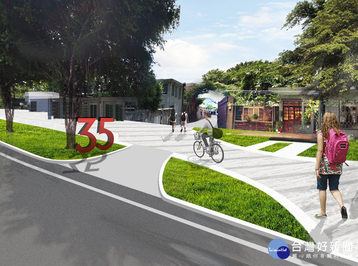臺藝大周邊改善大觀路臺藝大通學道路及沿街步道,以提升行人用路安全及市容整體景觀
