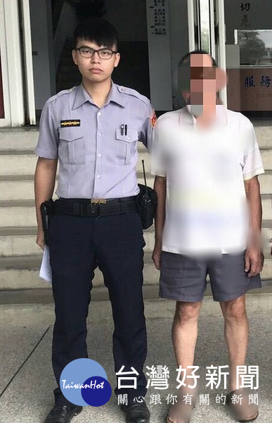 老翁因前晚飲酒過量,隔天早上酒駕上警所領取司法文書,遭依公共危險現行犯送辦。(記者陳昭宗拍攝)