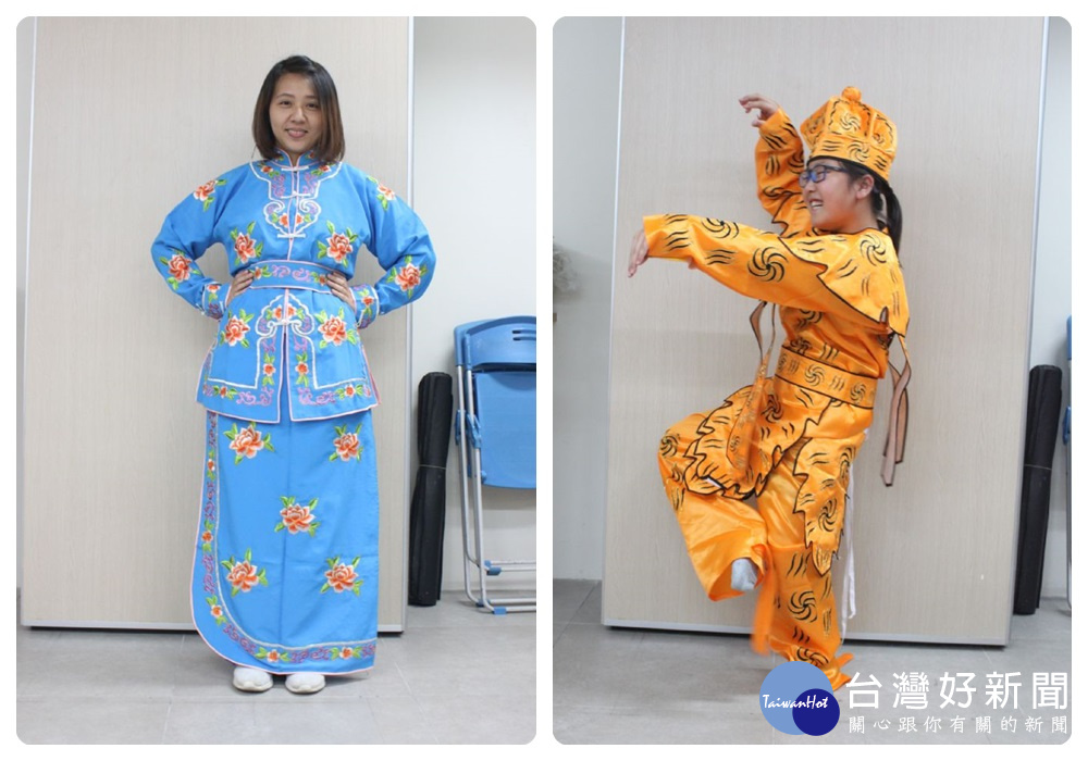 桃園市土地公文化館採購14套包括清皇帝服等全新戲服,讓遊客過足戲癮。