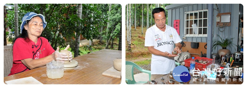 三和里里長謝金棋落實減法的生活,實踐環境永續的理念;專業的陶藝家,平時在火窯旁捏土、製陶。
