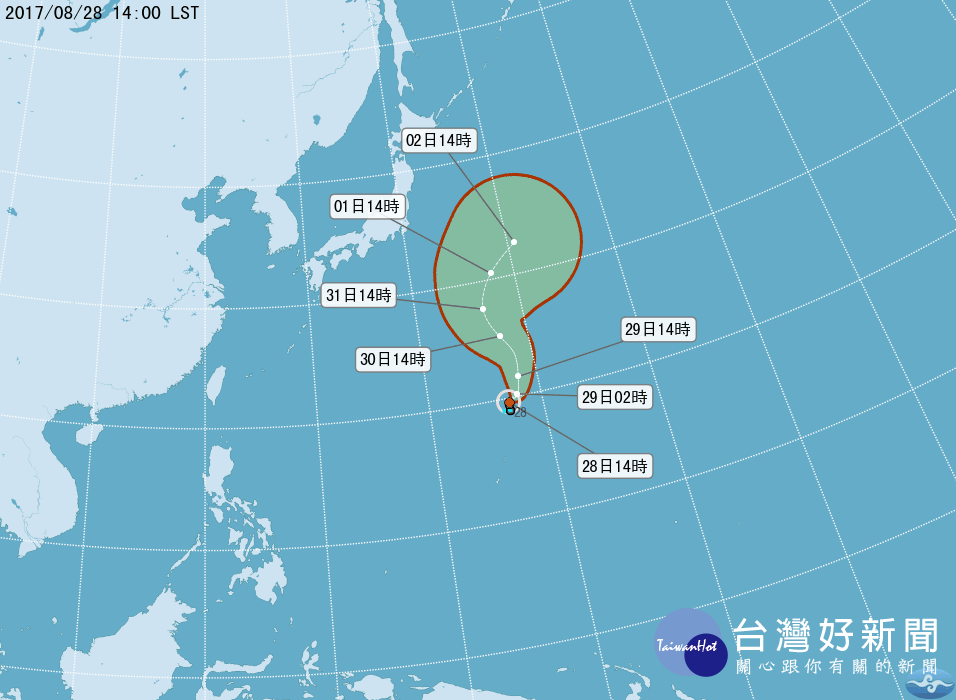 第15號颱風珊瑚颱風生成　往日本海面前進侵台機率低