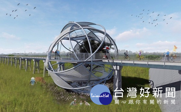 廖偉立建築師以「古蹟活化再利用，重新連結北港及新港兩岸之地理、歷史、文化及工藝」為設計想法，榮獲競圖首獎。（記者陳昭宗翻攝）