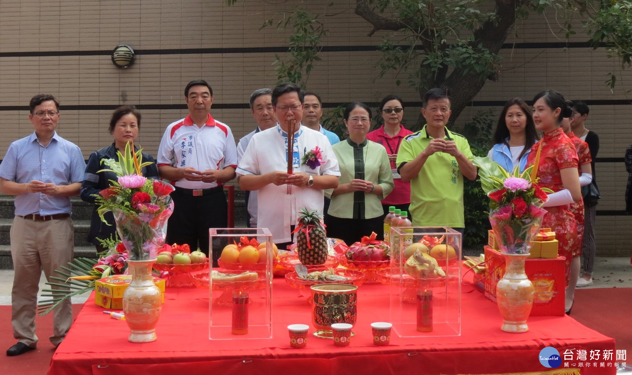 桃園市長鄭文燦出席楊梅區「高山段589地號」小天幕建置工程動土典禮。
