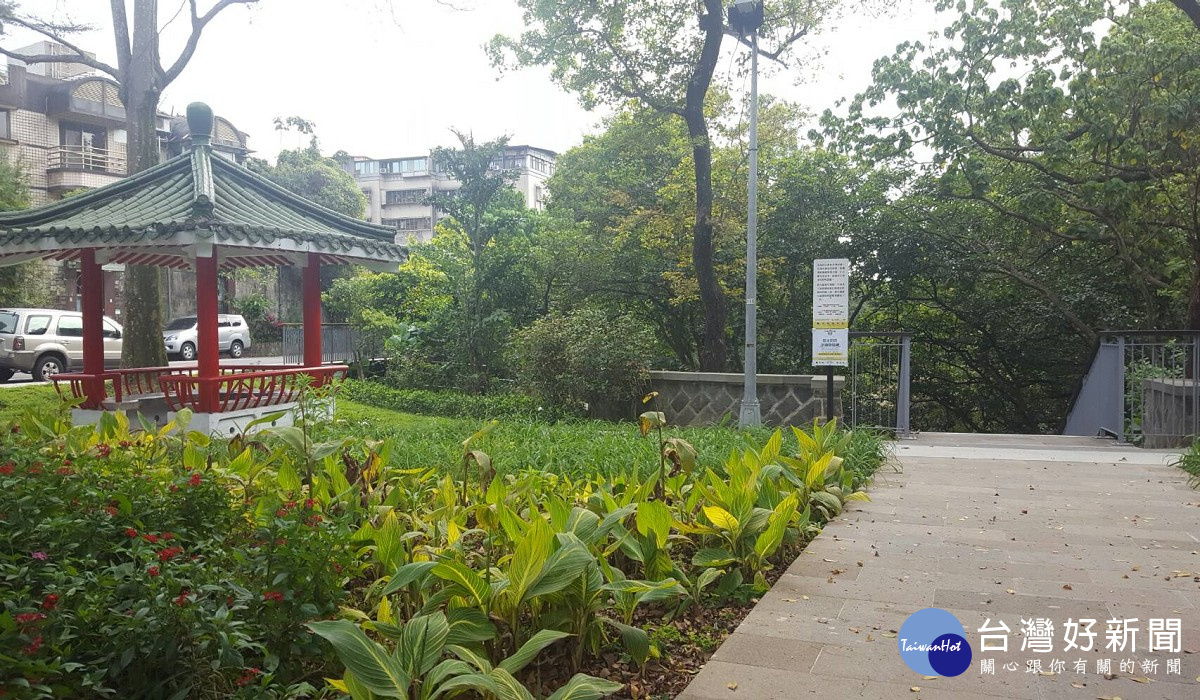 萃湖的入口處(圖/北市公園處提供)
