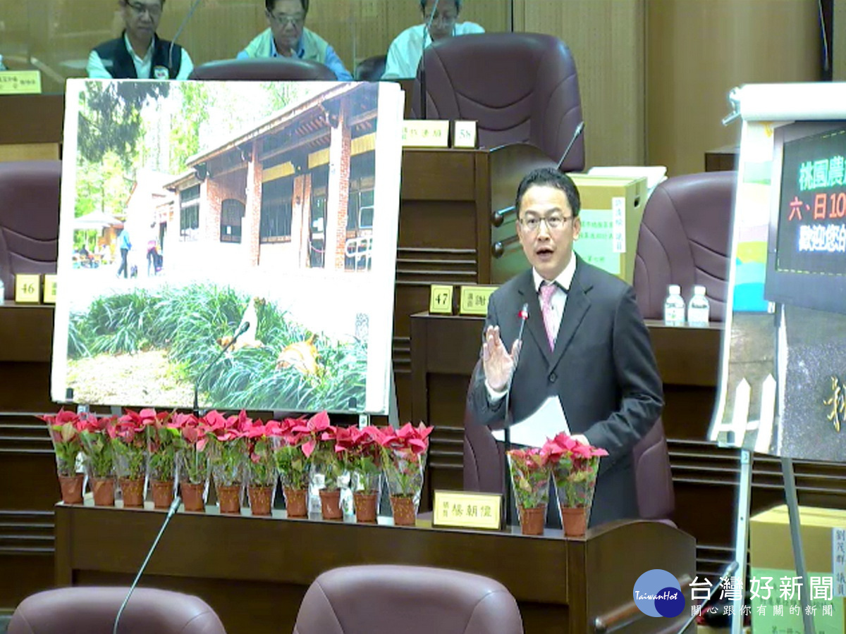 陸客減少造成慈湖園區冷清,市議員楊朝偉在總質詢中擔心園區內的「狗比銅像多」。