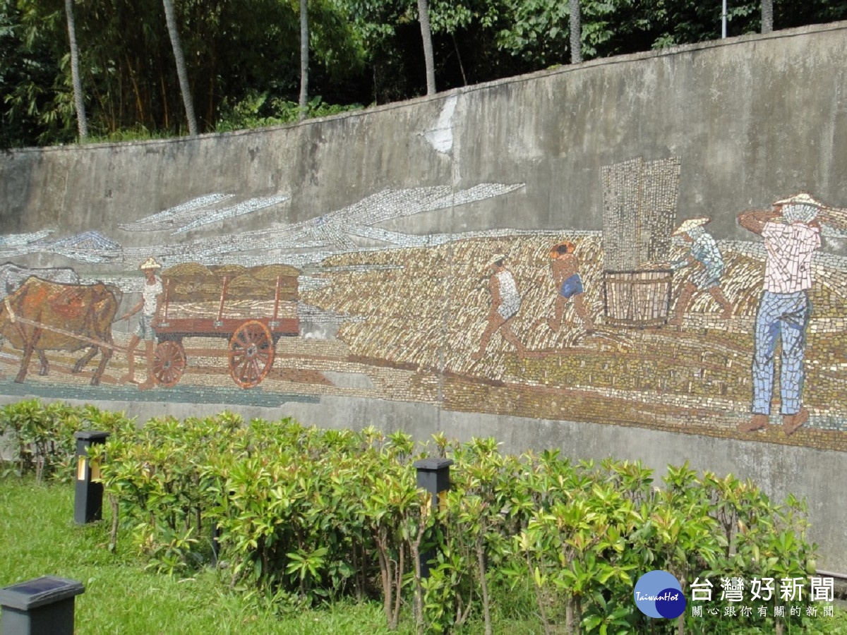 劍潭公園水牛圖,為台南知名藝術家顏水龍先生的作品。(圖/公園處提供)