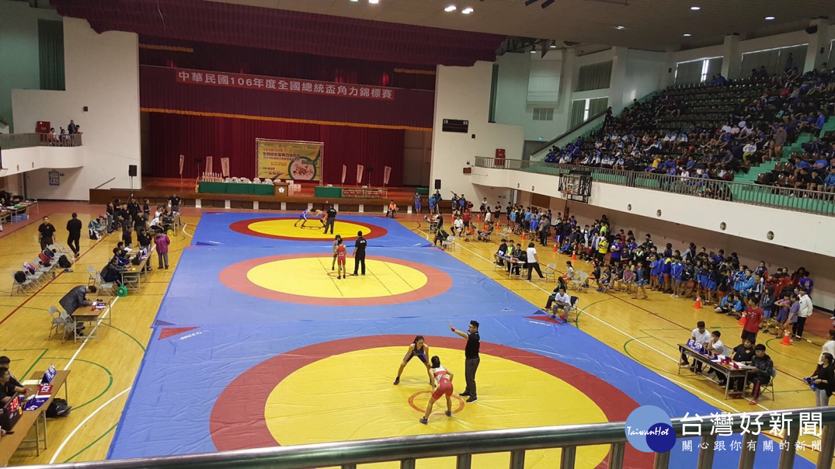 中華民國角力協會在嘉義市立港坪運動公園體育館，舉辦106年全國總統盃角力錦標賽。