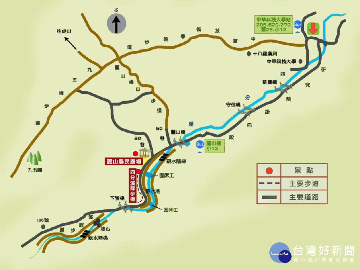 麗山農民廣場地理位置圖(圖/大地處提供)
