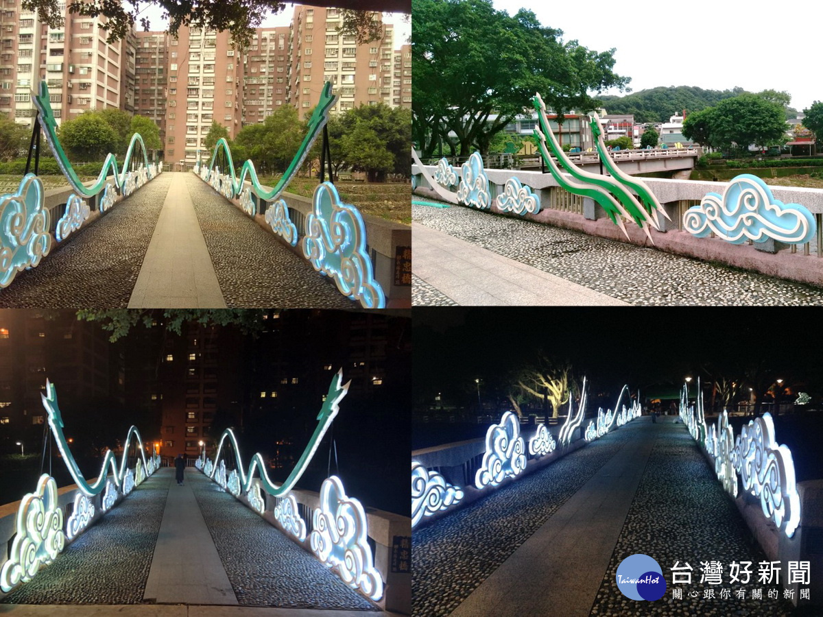 為提升桃園市橋梁品質,市府養工處完成龜山區橫跨南崁溪及楓樹坑溪的五座橋梁美化改善工程。