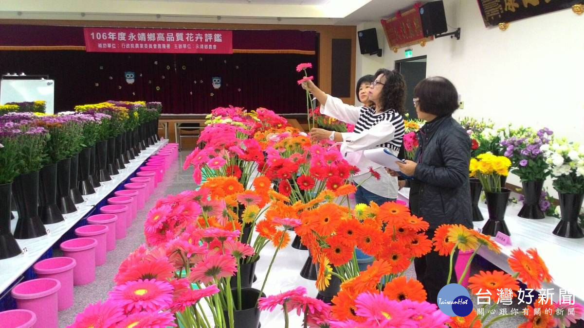 永靖鄉農會花卉評鑑 「不變的心」洋桔梗最吸睛