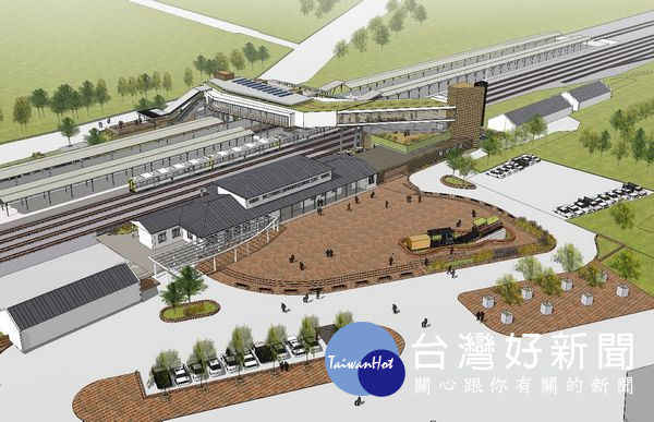 鋼骨結構跨站式站房導入綠建築設計,兼顧美觀及實用性,周遭更廣設多目標使用空間,以增進在地商業及藝文活動發展。(記者陳昭宗拍攝)