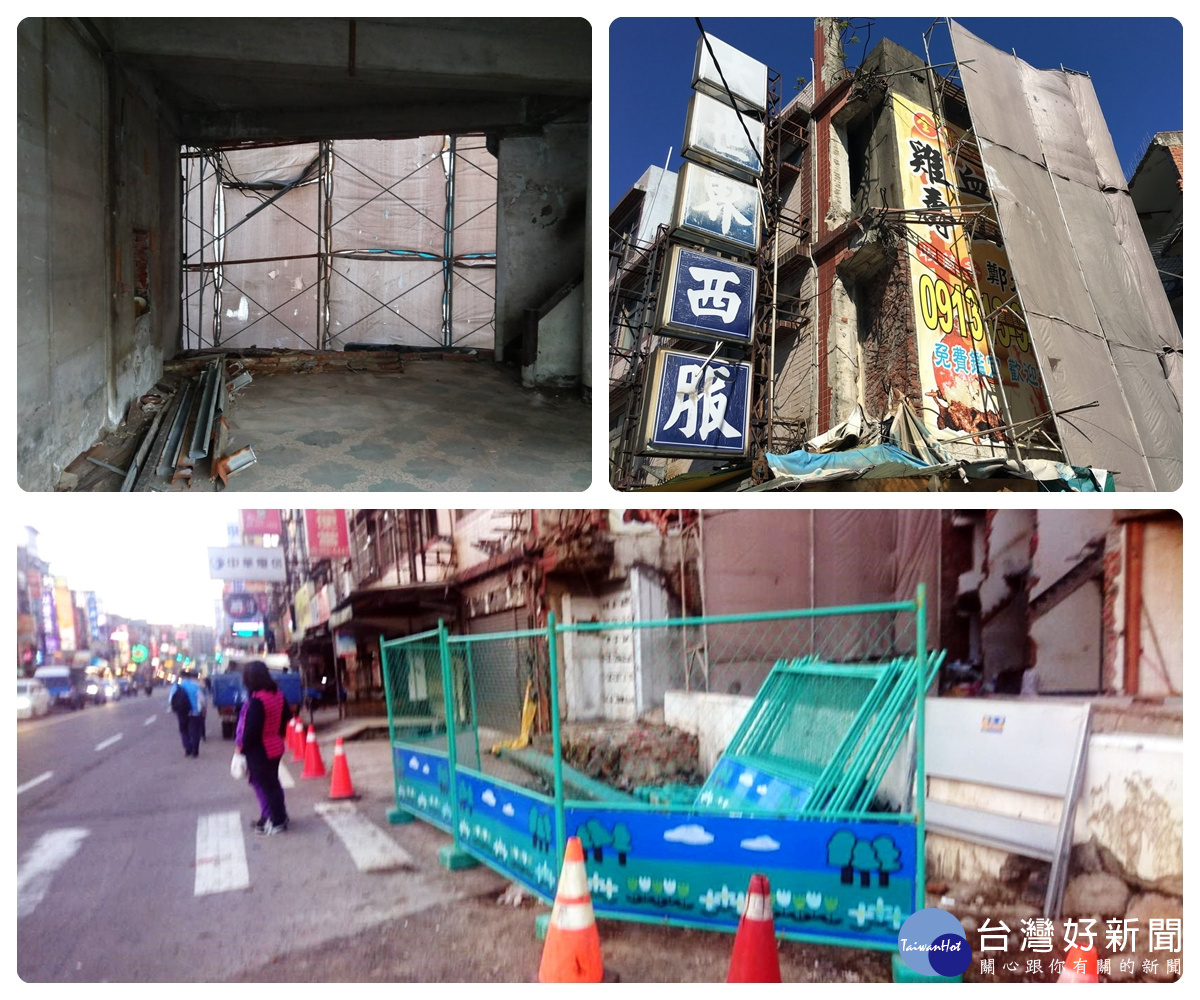 桃園市水務局進行占用東門溪水利地違建物拆除作業。