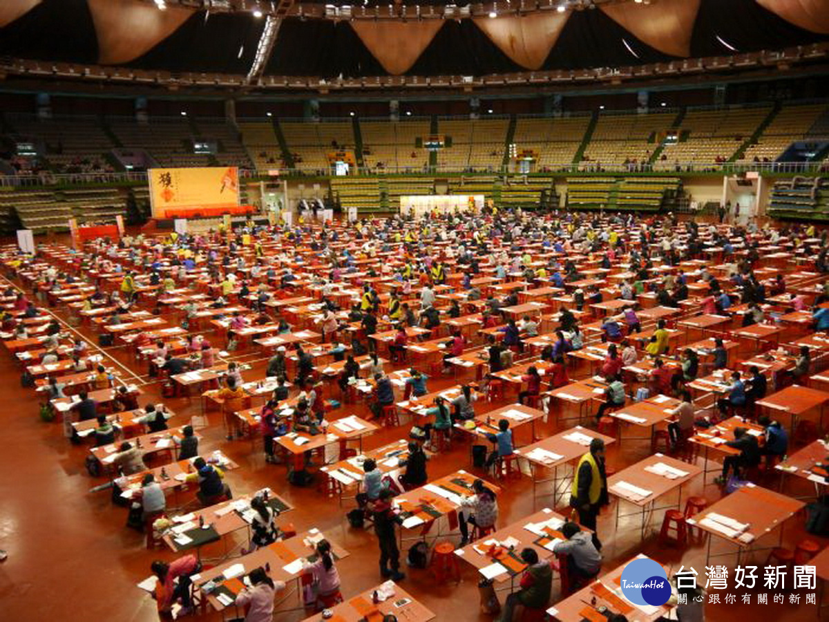 桃園全國春聯書法比賽的盛況。(資料照片)
