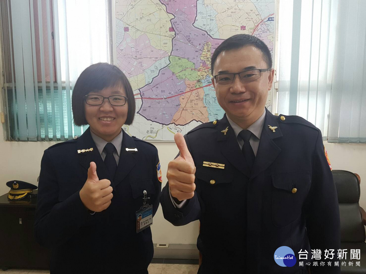 警大實習女警與所長、學長外出巡邏，抓到駕駛藏有毒品，順利將人逮捕移送。