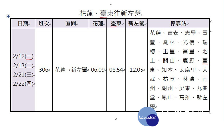 為分流春節疏運尖峰時間帶旅客,台鐵局除於107年春節辦理北花、北東大專生69折優惠票價措施外,22日再宣布再加碼推出南迴線大專生優惠方案。(圖/台鐵)