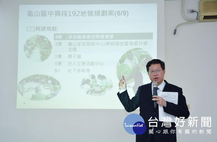 鄭市長表示,請社會局執行、龜山區公所協助,早日提供居民多功能的活動中心。