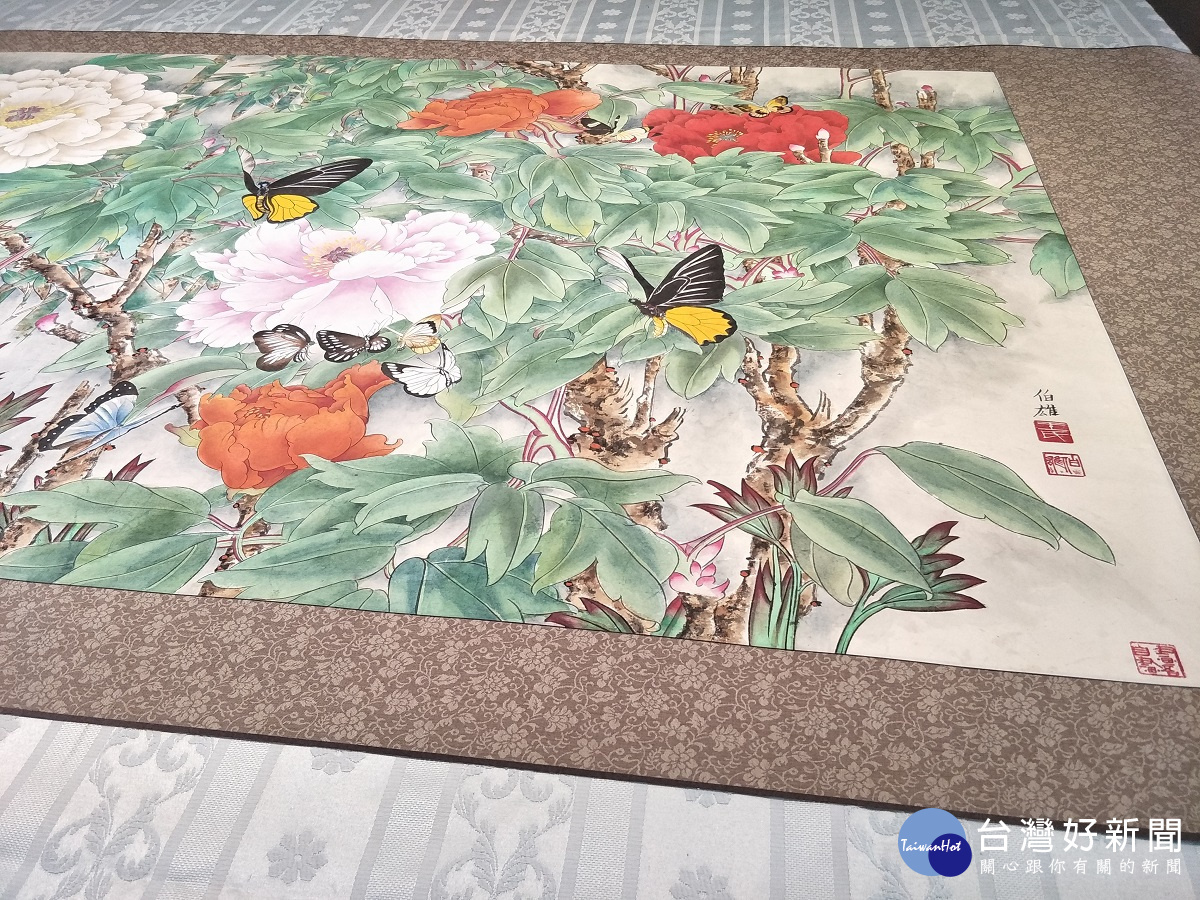 王伯雄工筆畫作。圖/記者鄧富珍攝