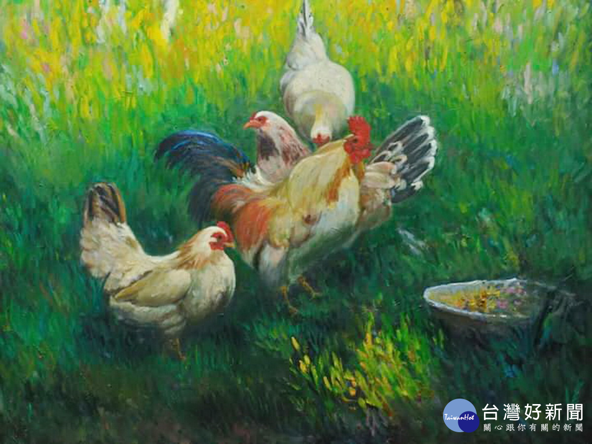 廖梧老師畫作融合寫實技巧和寫意筆法,受邀在桃園市政府文化局展出的畫作之一。