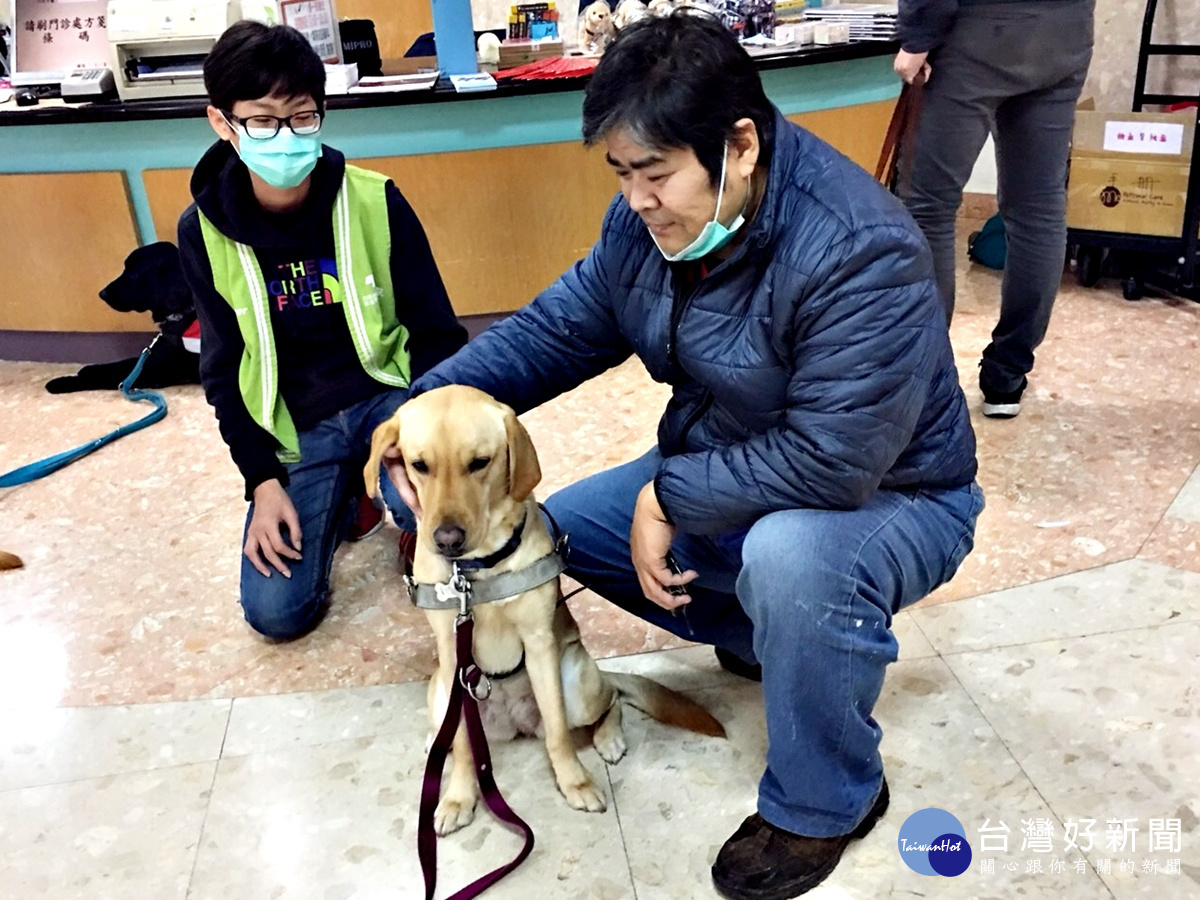 迎春好運旺旺來 導盲犬現身桃醫新屋分院