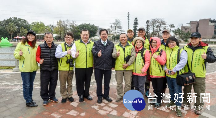 桃園市長鄭文燦前往平鎮區,出席「社子埤塘生態公園啟用典禮」。