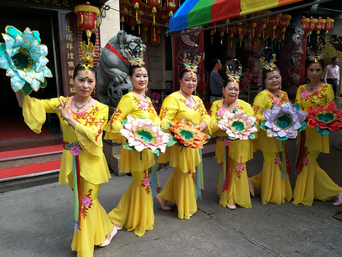 花壇文德宮迎燈排文化活動之表演節目。(圖/記者鄧富珍攝)