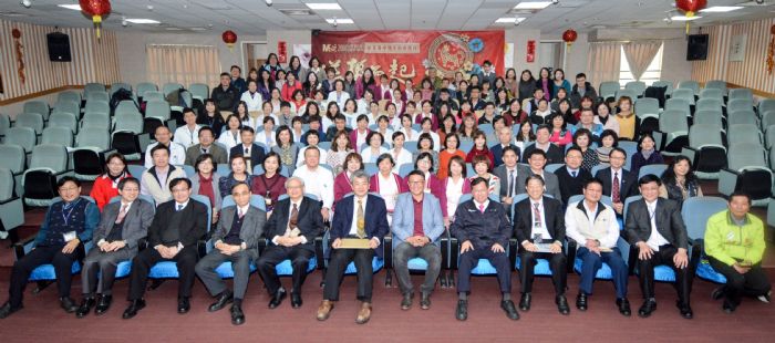 桃園市長鄭文燦前往桃園區敏盛綜合醫院,出席「敏盛醫療體系年新春團拜暨體系月會」。