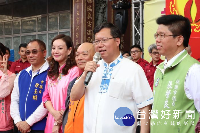 市長鄭文燦表示，讓各界看到龍潭龍元宮百年歷史。