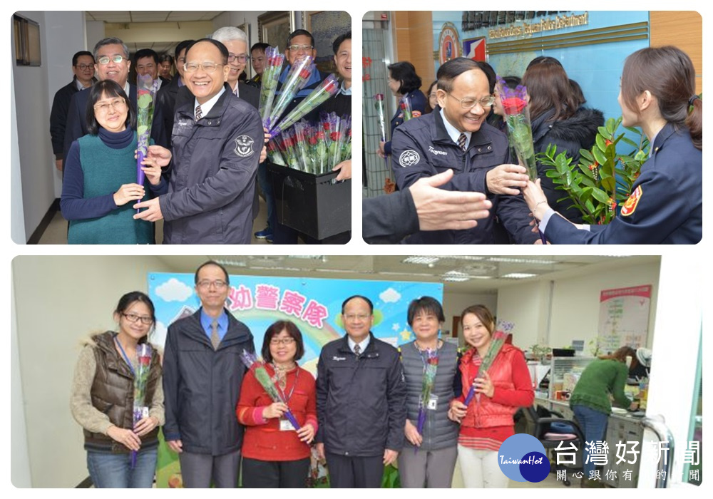 黎文明局長向平日在警政工作上,無私奉獻與全力付出的女性員工們,給予高度肯定並祝福。