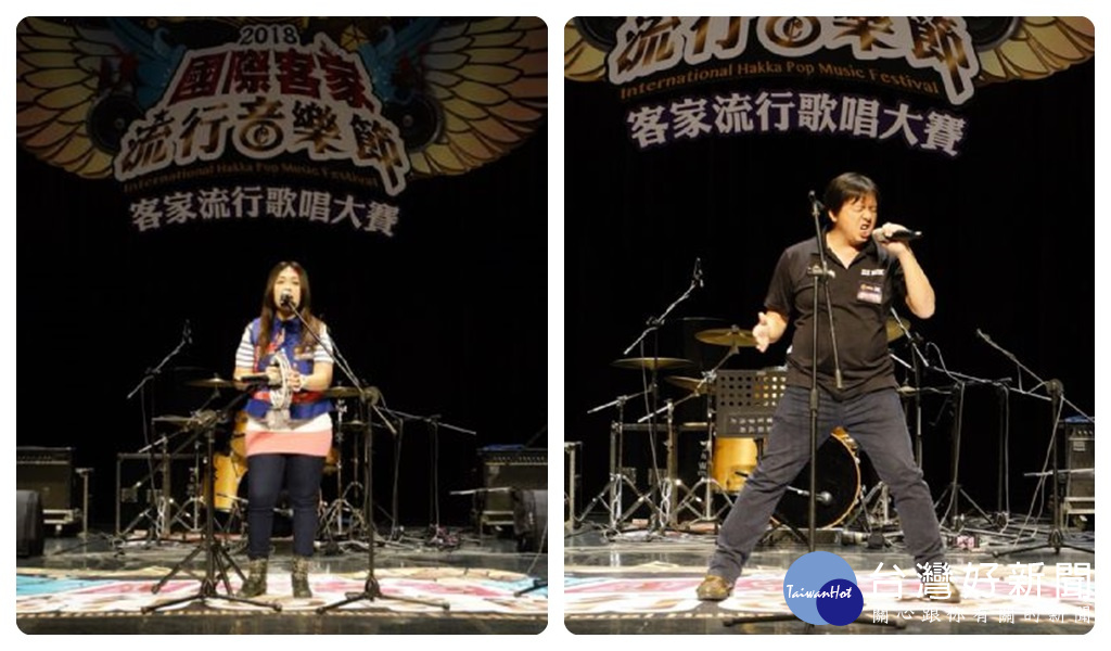 參賽者皆使出渾身解數,力求奪冠 來自馬來西亞的陳廷婷與新明國小的小朋友共組樂團參賽。