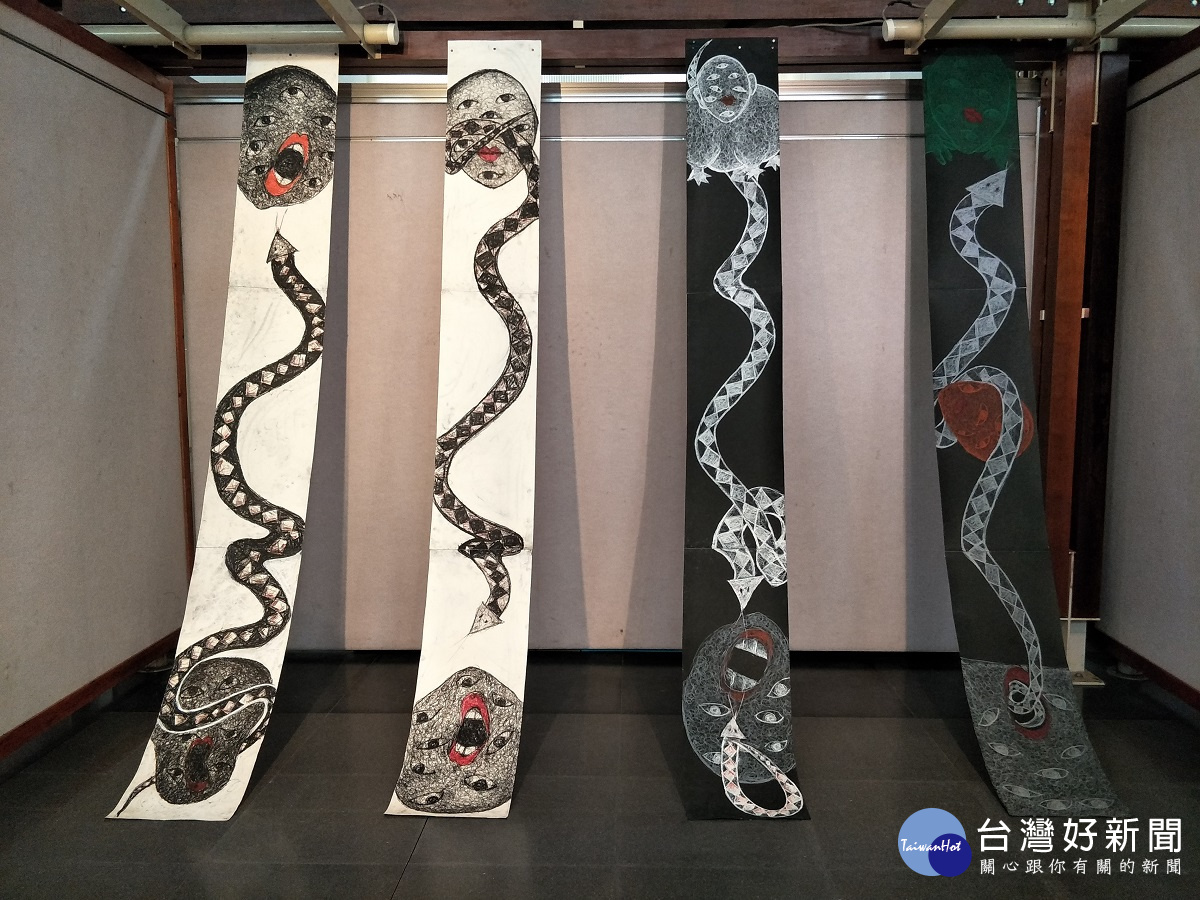 「前進彰化」臺灣X藝術群類裝置展。圖/記者鄧富珍攝