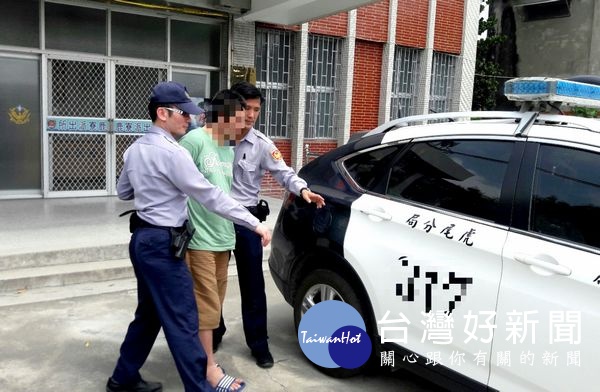 男子涉嫌吸食毒品遭逮捕移送,警方呼籲鄉親,毒品害人害己,切勿輕易嚐試。(記者陳昭宗拍攝)