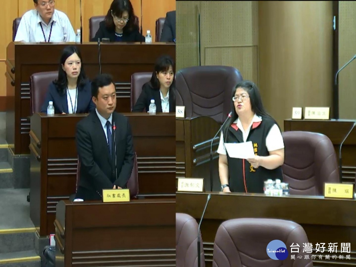 市議員謝彰文說,辦公廳舍份散、資訊揭露不足導致民眾洽公不便。(圖/翻攝桃園市議會網站)