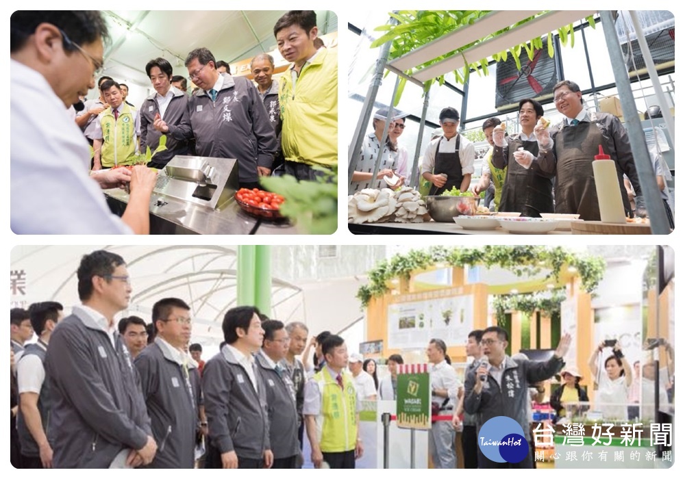 賴院長說,農博展現了鄭市長的企圖心,第一就是農博提供的無人自駕車體驗,二、農博也展現能源自給自足的概念。