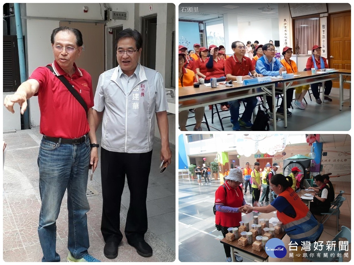 水患自主防災社區智慧區域聯合防汛演練過程中,桃園市副市長游建華親抵現場視察。