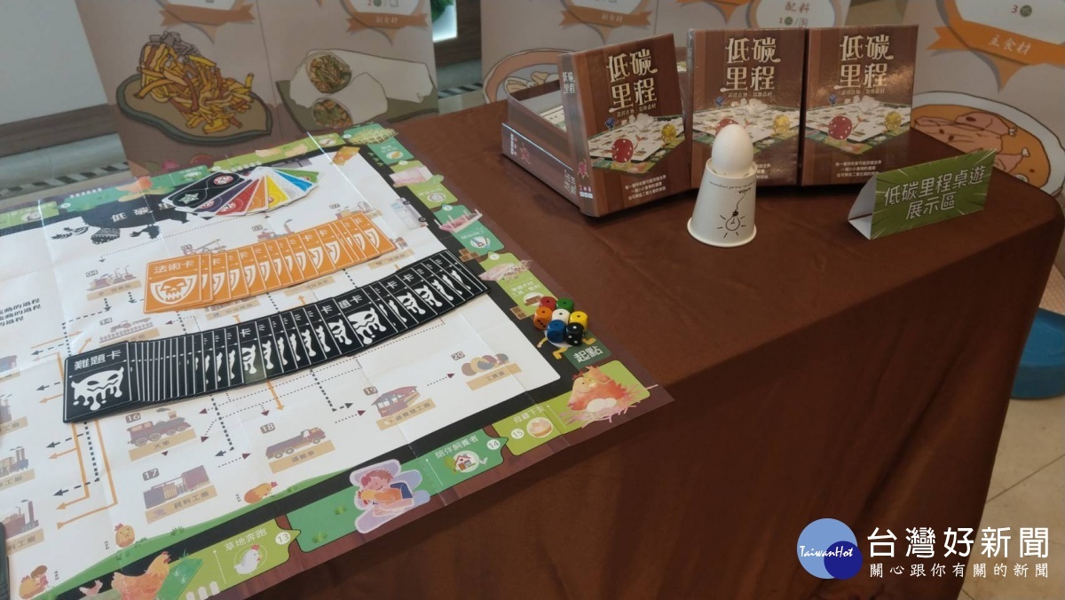水保局南投分局推出「低碳里程」桌遊,以一顆蛋的生產方式瞭解全球化與在地化的農業發展差異,進而內化省思現今的生活習慣。(圖/水土保持局南投分局)