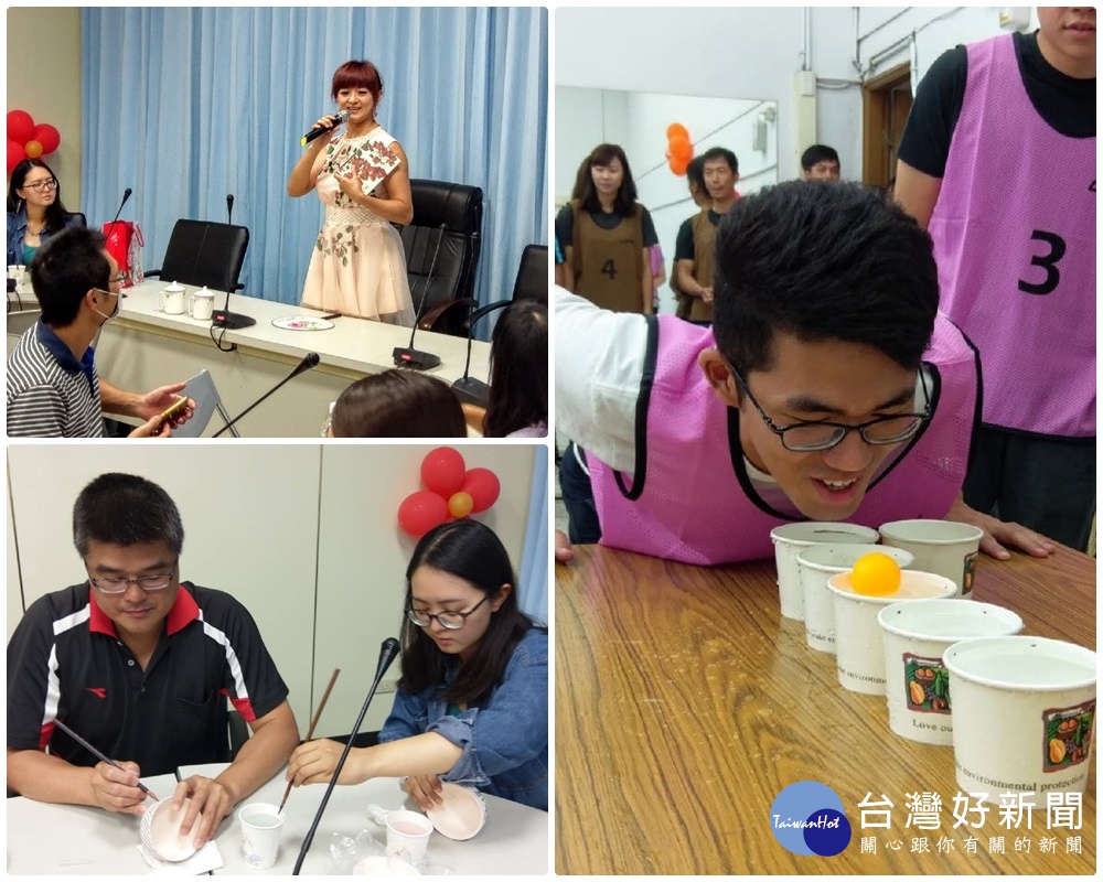 大園警分局為了慶祝警察節,在分局2樓禮堂舉辦陶瓷彩繪及趣味競賽活動。